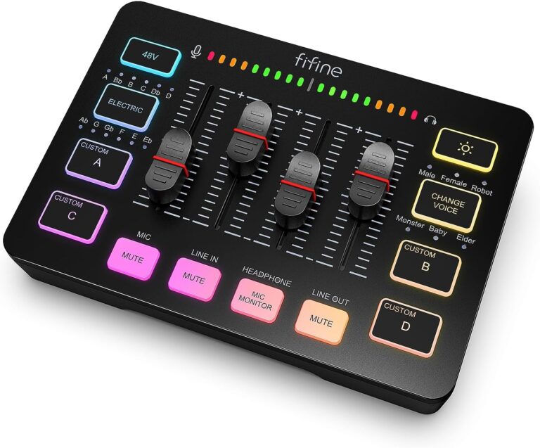 FIFINE AmpliGame SC3 Gaming Audio Mixer