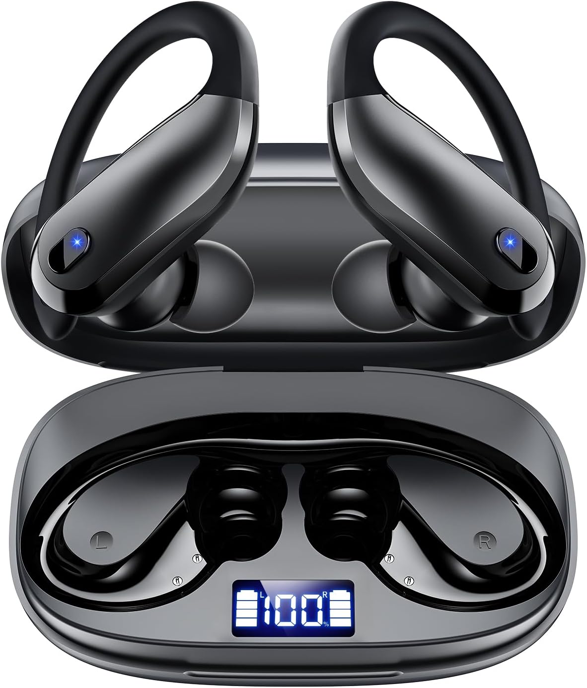 Bluetooth sport earbuds with earhooks product image