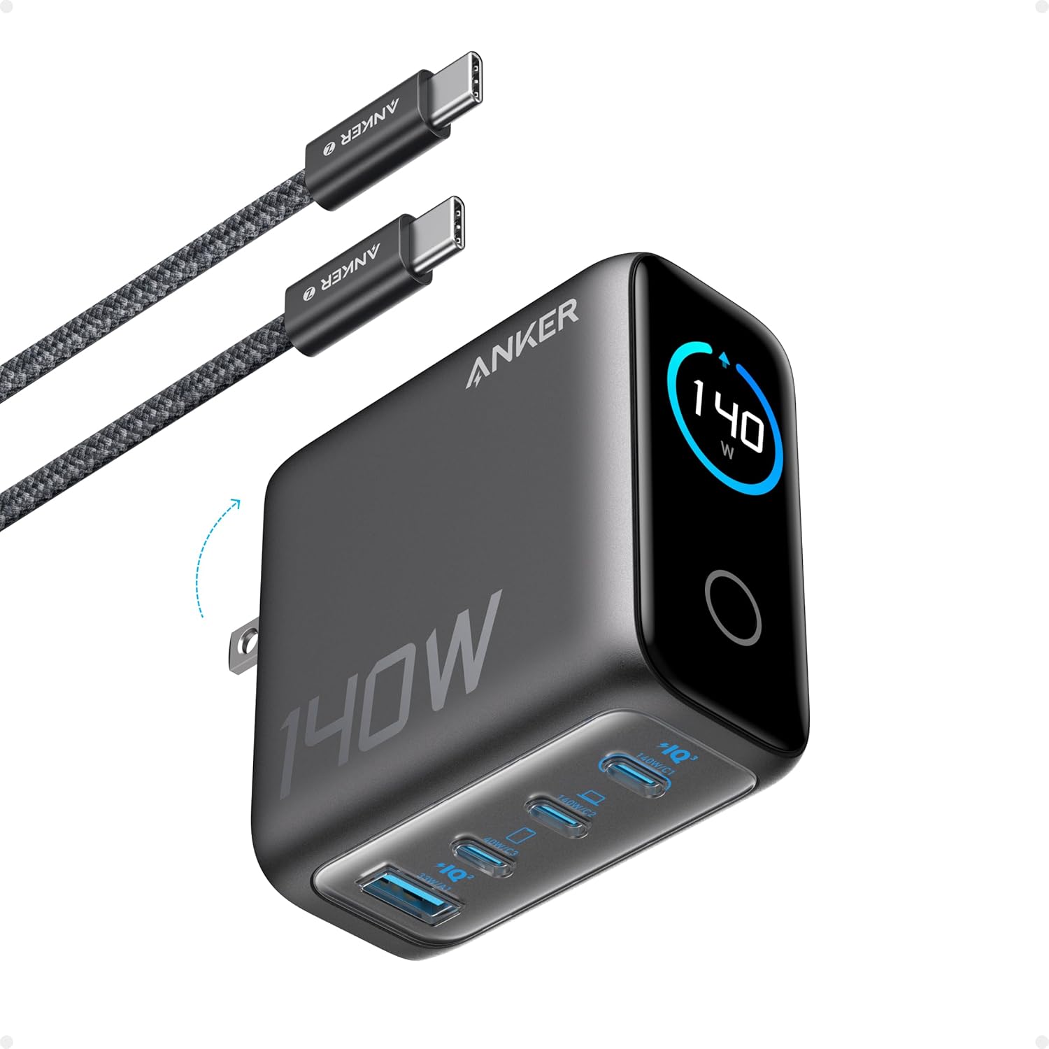 Anker 140W GaN USB-C Charger with Display