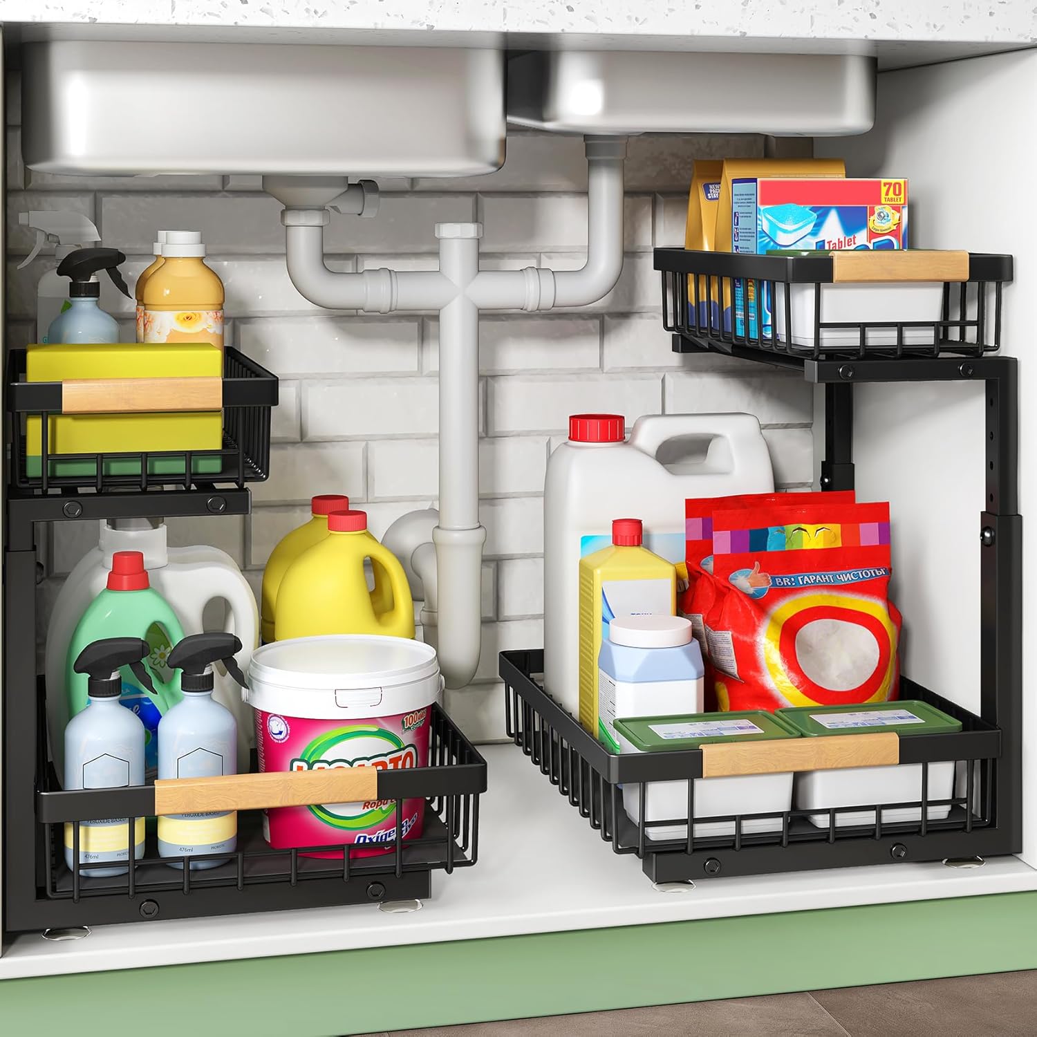 Two-tier under-sink organizer product image